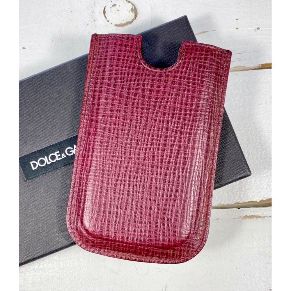 Dolce & Gabbana Textured Leather Card Holder